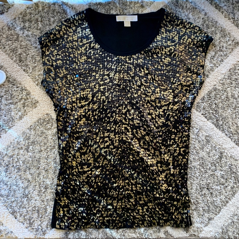 MICHAEL Michael Kors Sequin Top Small